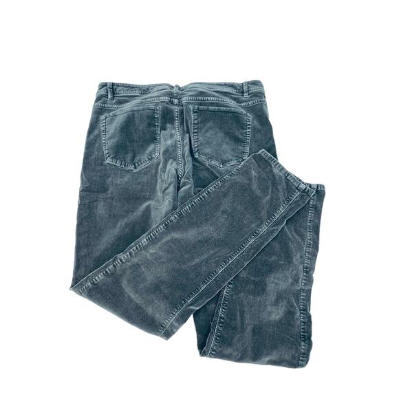 J. Jill Size 10 Tall Gray Velveteen Pants Stretchy 10" Rise 30.5" Inseam - Picture 2 of 5